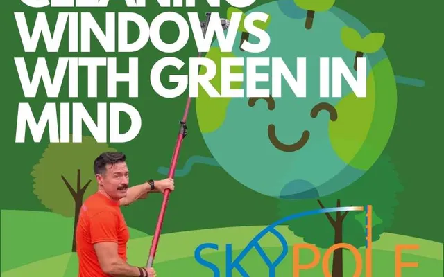 Skypole worker speaking of eco friendly