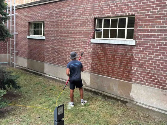 Interior + Exterior window cleaning at Toronto Water Pumping Station — photo 1