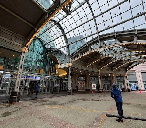 Commercial window cleaning at Fallsview Resort - Niagara Falls — photo 1