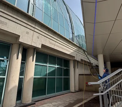 Commercial window cleaning at Fallsview Resort - Niagara Falls — photo 2