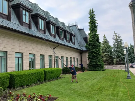 Commercial Window Cleaning at Magna International, Aurora — photo 2