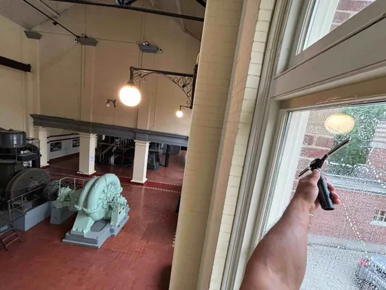 Interior + Exterior window cleaning at Toronto Water Pumping Station — photo 2