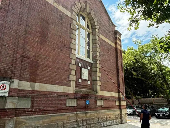 Interior + Exterior window cleaning at Toronto Water Pumping Station — photo 4
