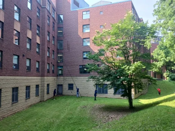 Commercial Exterior Window Cleaning at Hedden Hall, McMaster University — photo 2