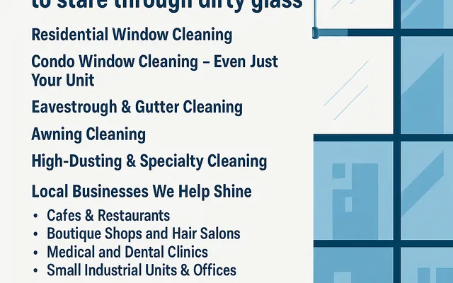 Advertisement for window cleaning services in Long Branch.