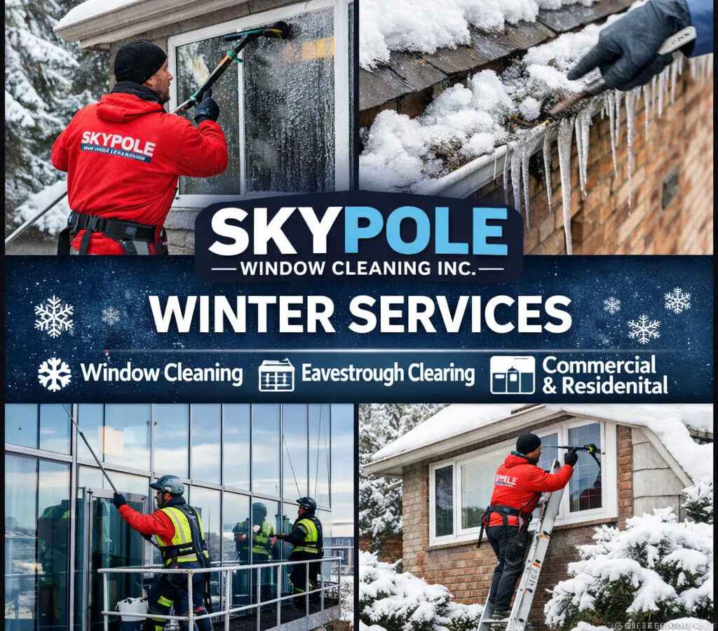 SKYPOLE winter cleaning services promotional collage