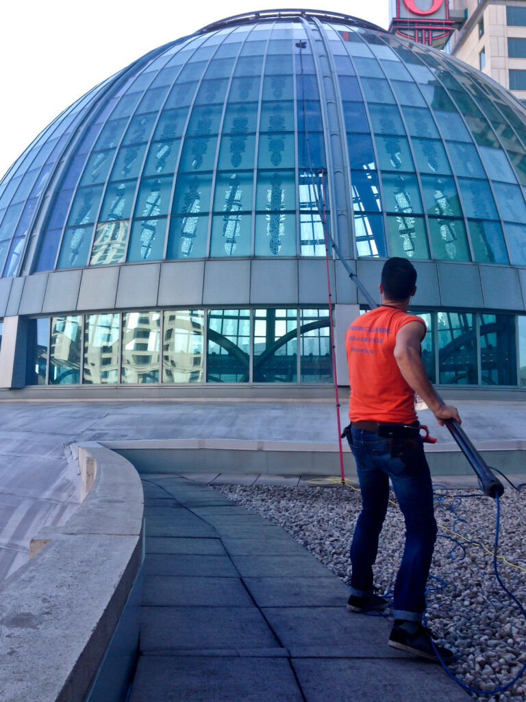 Cleaning Glass Dome