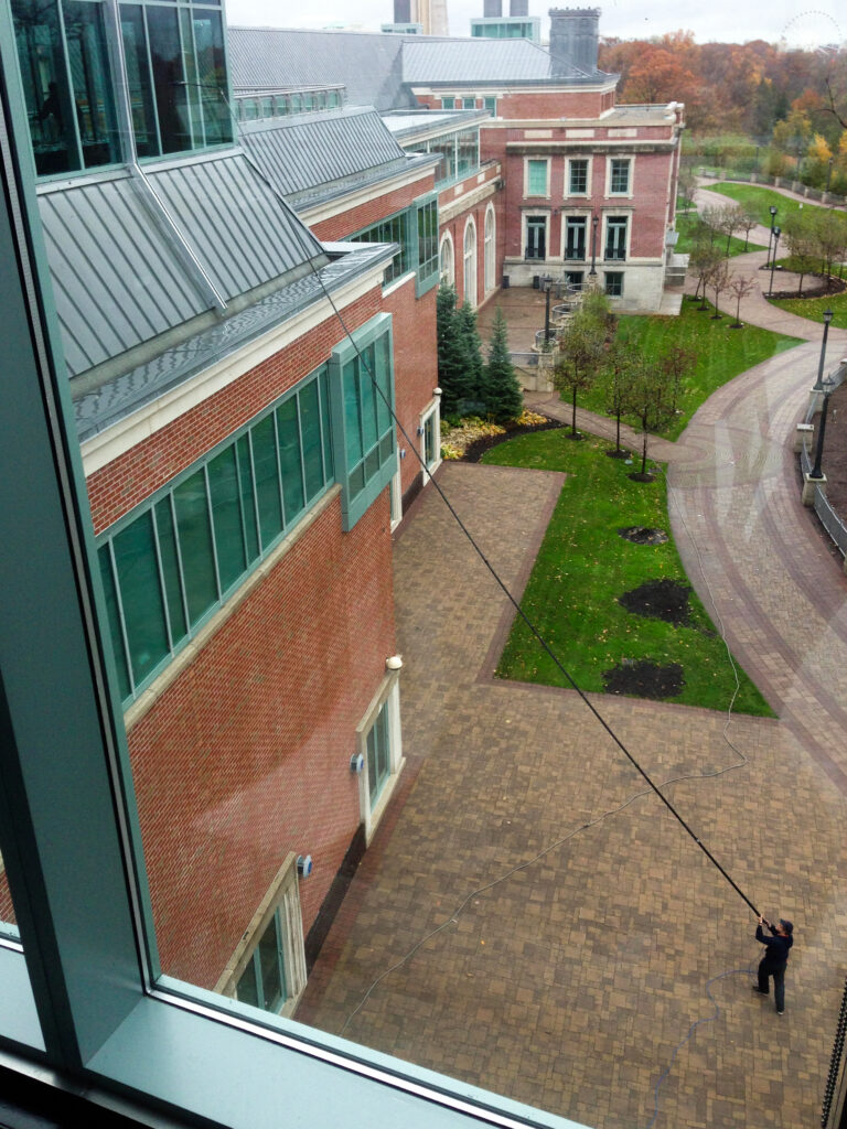 Window washing high windows