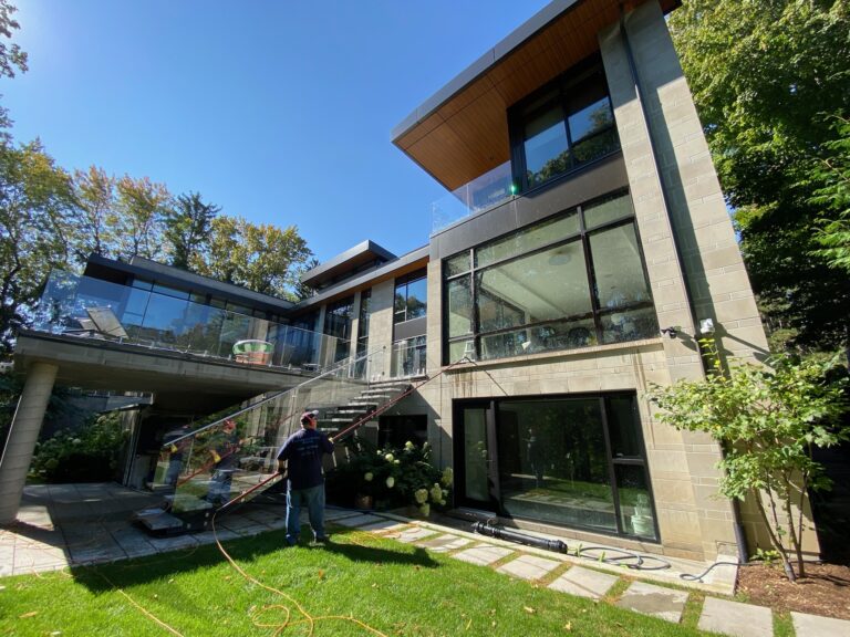 Window cleaning in the Fall.