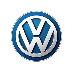 Volkswagen logo with blue and white color scheme.