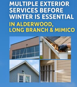 Promotional ad for exterior services in Alderwood, Long Branch and Mimico area