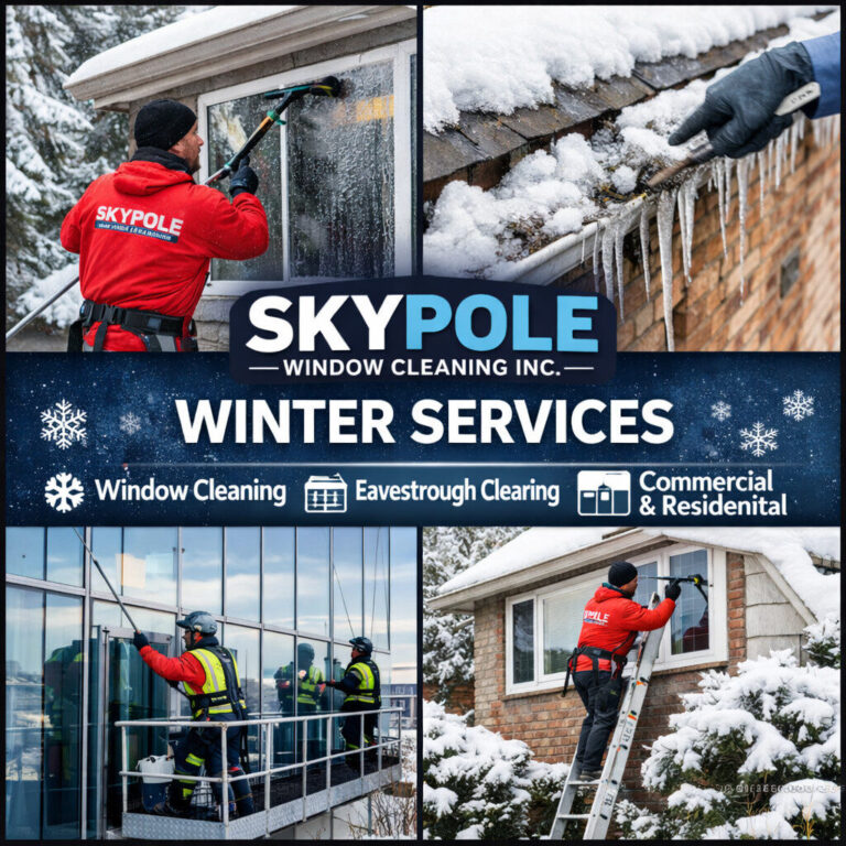 SKYPOLE winter cleaning services promotional collage